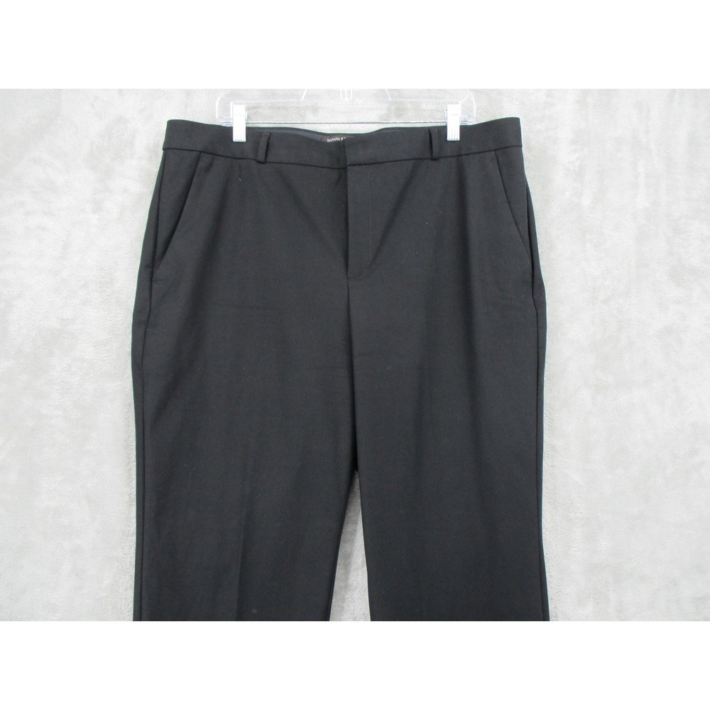 Banana Republic Pants 16 Black Stretch Career Office Work Trouser Minimalist - Picture 3 of 9